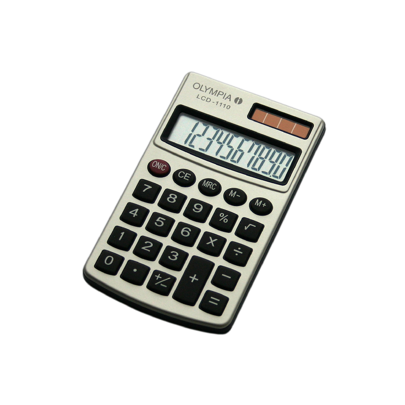Olympia LCD 1110 standard calculator in 4 colours (black/red/beige/white)
