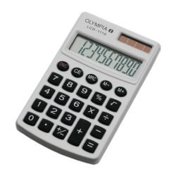 Olympia LCD 1110 standard calculator in 4 colours (black/red/beige/white)