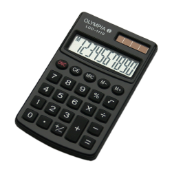 Olympia LCD 1110 standard calculator in 4 colours (black/red/beige/white)