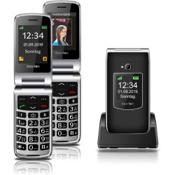 Beafon SL595 összecsukható  ergonómikus mobiltelefon, külső -belső kijelzővel, kamerával, M1/M2