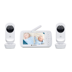 Motorola VM35-2 Duo video baby monitor 5", with 2 fixed cams