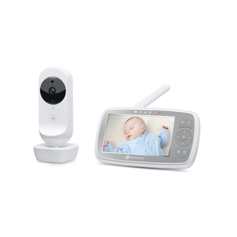 Motorola VM44 CONNECT Wifi 4,3" video baby monitor w. fixed camera & smartphone app