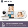 VM855 Connected Wifi 5" Video Baby Monitor, with portable & motorized cam and Flex Mount, incl. App