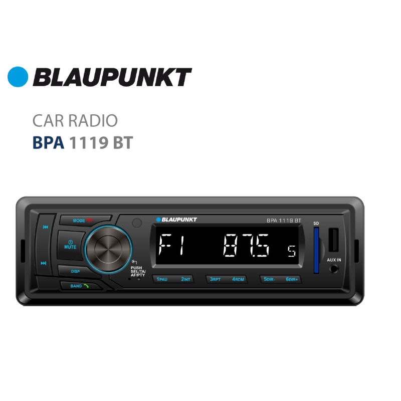 Blaupunkt BPA1119BT Car Radio with Bluetooth handsfree, USB & SD Card player