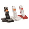 Motorola S1203 Trio Dect Phone in colour mix (black, whit, red)