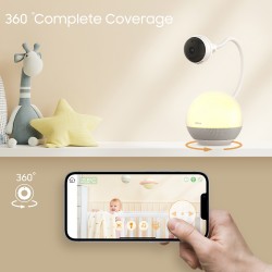 Chillax DM610 Giraffe videós babaőr 5" kijelzővel, Wifi kapcsolóval és fénygömbbel, Care app-el