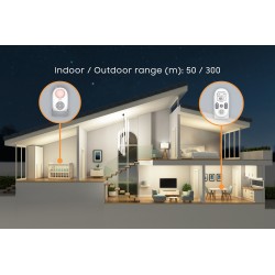 Chillax CB360 Audio Baby Monitor with LCD & Portable Baby Unit Temperature sensor