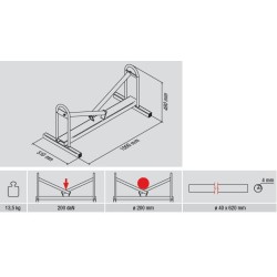 Galvanised Cable Guiding & Run-off Frame
